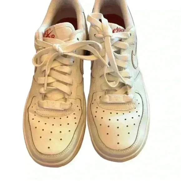 Nike Air Force 1 White University Red‎ Contrast, Youth 5.5 main image 6